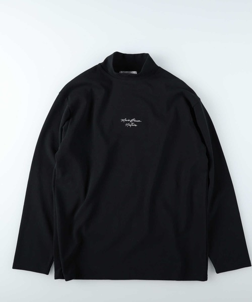 Right-on(ライトオン)の「スムースモックネックT(Tシャツ/カットソー・メンズ・ブラック/グレー/ホワイト・L/M)」の2枚目の写真