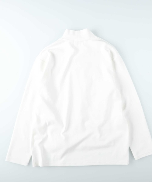 Right-on(ライトオン)の「スムースモックネックT(Tシャツ/カットソー・メンズ・ブラック/グレー/ホワイト・L/M)」の4枚目の写真