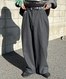 Perushu | レオパードパッチワークストレートパンツ(その他パンツ)