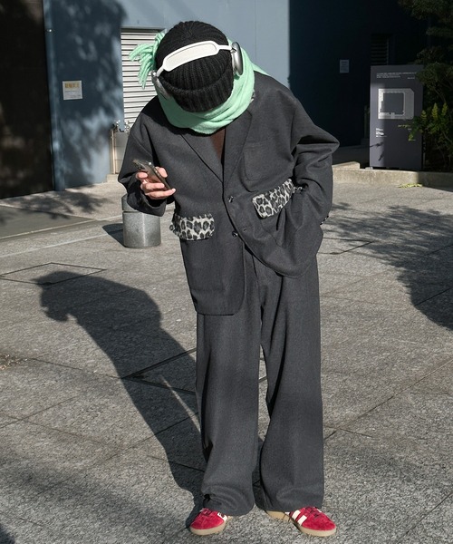 Perushu（ペルーシュ）の「レオパードパッチワークストレートパンツ（その他パンツ・メンズ・チャコールグレー/ダークブラウン・MEDIUM/SMALL/LARGE）」の17枚目の写真