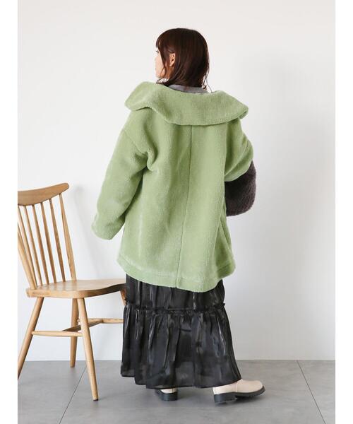 ehka sopo（エヘカソポ）の「ビッグカラーボアジャケット（ノーカラー