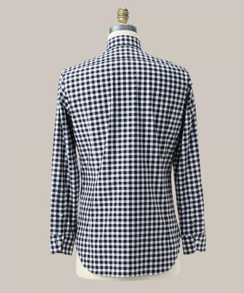 UNITED ARROWS(ユナイテッドアローズ)の「UAD ラージ ギンガムチェック ボタンダウン シャツ(UA CLOTHING MATTERS掲載商品)(シャツ/ブラウス・メンズ・ブラック/ロイヤルブルー・36cm/37cm/39cm/40cm/38cm/42cm/41cm)」の4枚目の写真