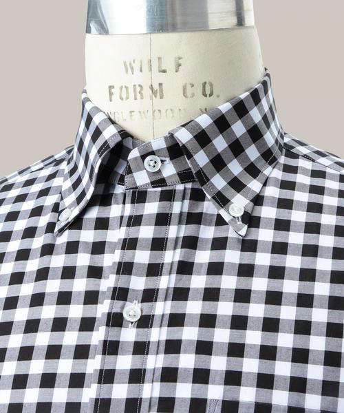 UNITED ARROWS(ユナイテッドアローズ)の「UAD ラージ ギンガムチェック ボタンダウン シャツ(UA CLOTHING MATTERS掲載商品)(シャツ/ブラウス・メンズ・ブラック/ロイヤルブルー・36cm/37cm/39cm/40cm/38cm/42cm/41cm)」の5枚目の写真