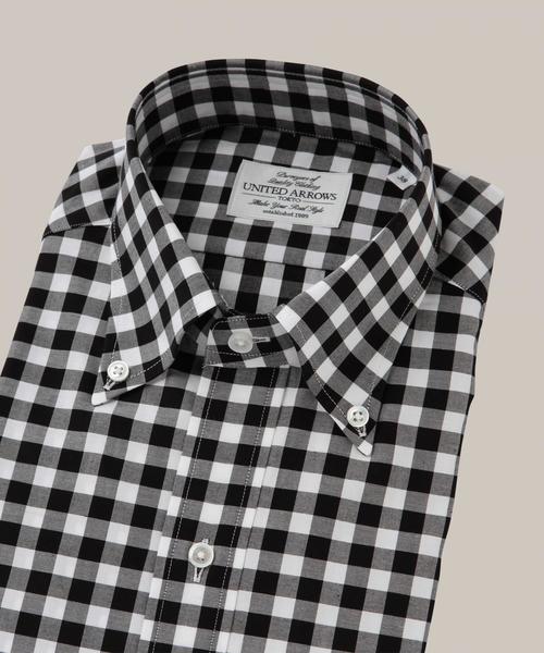 UNITED ARROWS(ユナイテッドアローズ)の「UAD ラージ ギンガムチェック ボタンダウン シャツ(UA CLOTHING MATTERS掲載商品)(シャツ/ブラウス・メンズ・ブラック/ロイヤルブルー・36cm/37cm/39cm/40cm/38cm/42cm/41cm)」の8枚目の写真