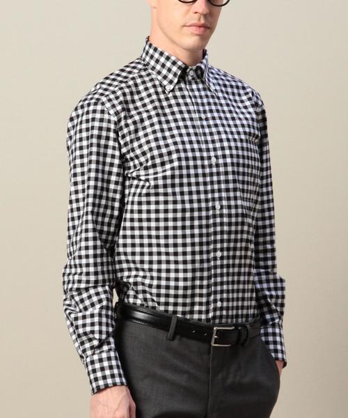 UNITED ARROWS(ユナイテッドアローズ)の「UAD ラージ ギンガムチェック ボタンダウン シャツ(UA CLOTHING MATTERS掲載商品)(シャツ/ブラウス・メンズ・ブラック/ロイヤルブルー・36cm/37cm/39cm/40cm/38cm/42cm/41cm)」の10枚目の写真