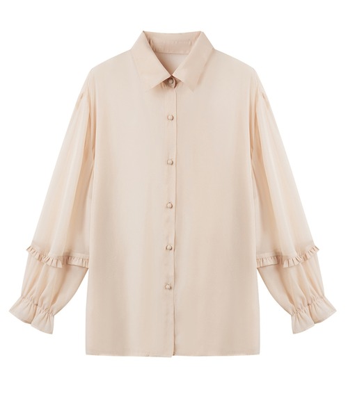 Suno&Morrison シルクシャツ ベージュ シアーシャツ 2023MID-SUMMER】THE SHINZONE シンゾーン クロップドシアー