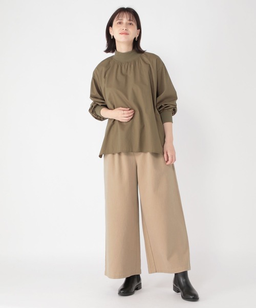 studio CLIP（スタディオクリップ）の「起毛ワイドパンツ[プチ・プラスサイズあり]（その他パンツ・レディース・アイボリー/ライトベージュ/ネイビー/イエロー・MEDIUM/LARGE/PF/ﾌﾘｰ(L)）」の20枚目の写真