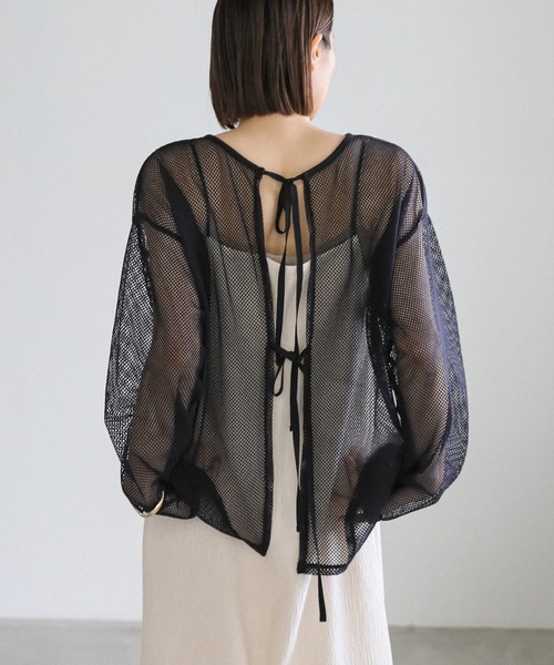 セール】【ZOZO限定】メッシュリボンブラウス（シャツ/ブラウス