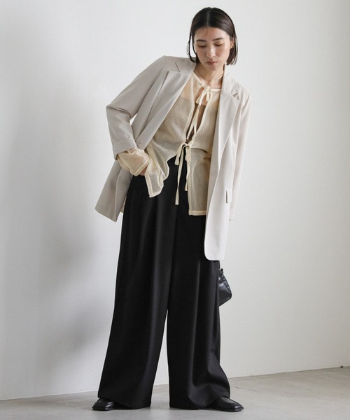 select MOCA(セレクトモカ)の「【ZOZO限定】メッシュリボンブラウス(シャツ/ブラウス・レディース・ブラック/アイボリー・FREE)」の15枚目の写真