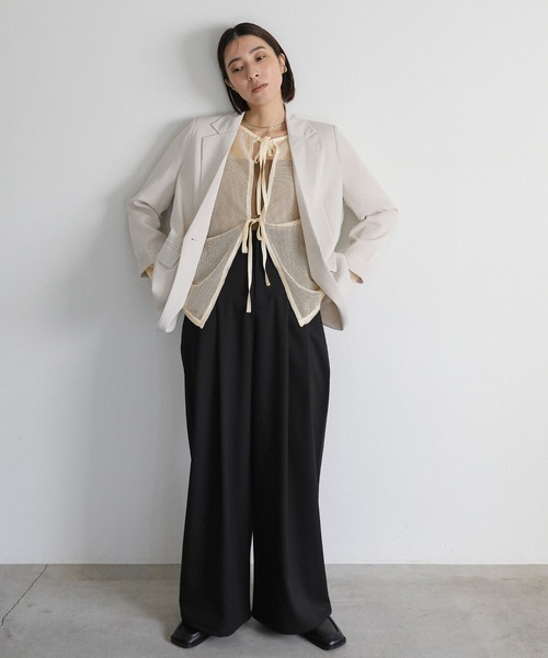 select MOCA(セレクトモカ)の「【ZOZO限定】メッシュリボンブラウス(シャツ/ブラウス・レディース・ブラック/アイボリー・FREE)」の11枚目の写真