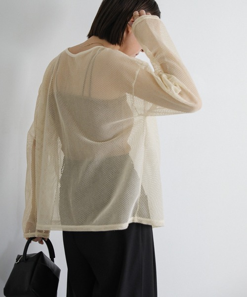 select MOCA(セレクトモカ)の「【ZOZO限定】メッシュリボンブラウス(シャツ/ブラウス・レディース・ブラック/アイボリー・FREE)」の8枚目の写真