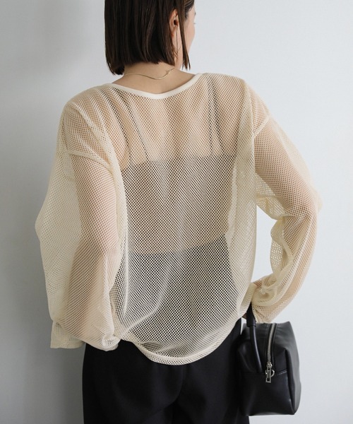 select MOCA(セレクトモカ)の「【ZOZO限定】メッシュリボンブラウス(シャツ/ブラウス・レディース・ブラック/アイボリー・FREE)」の9枚目の写真