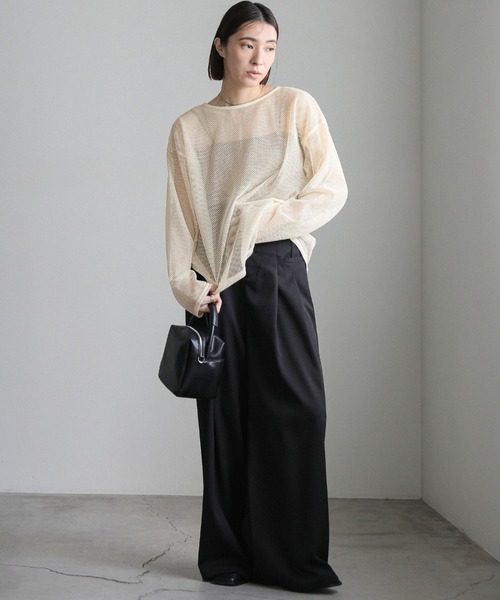 select MOCA(セレクトモカ)の「【ZOZO限定】メッシュリボンブラウス(シャツ/ブラウス・レディース・ブラック/アイボリー・FREE)」の18枚目の写真