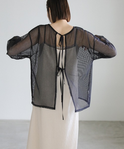 select MOCA(セレクトモカ)の「【ZOZO限定】メッシュリボンブラウス(シャツ/ブラウス・レディース・ブラック/アイボリー・FREE)」の22枚目の写真