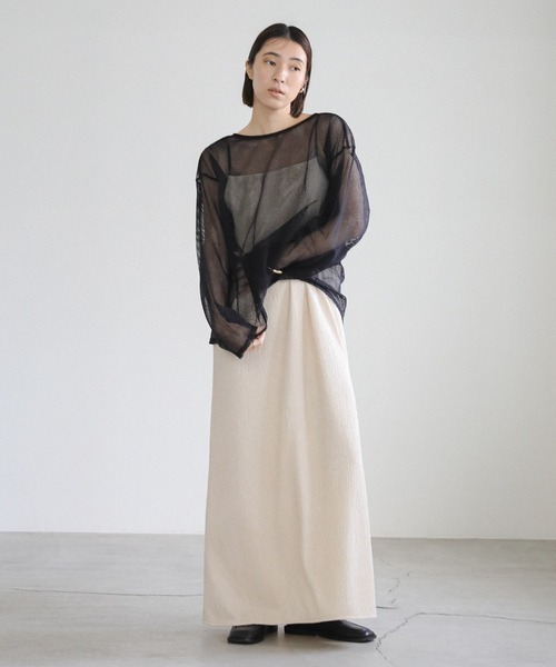 select MOCA(セレクトモカ)の「【ZOZO限定】メッシュリボンブラウス(シャツ/ブラウス・レディース・ブラック/アイボリー・FREE)」の6枚目の写真