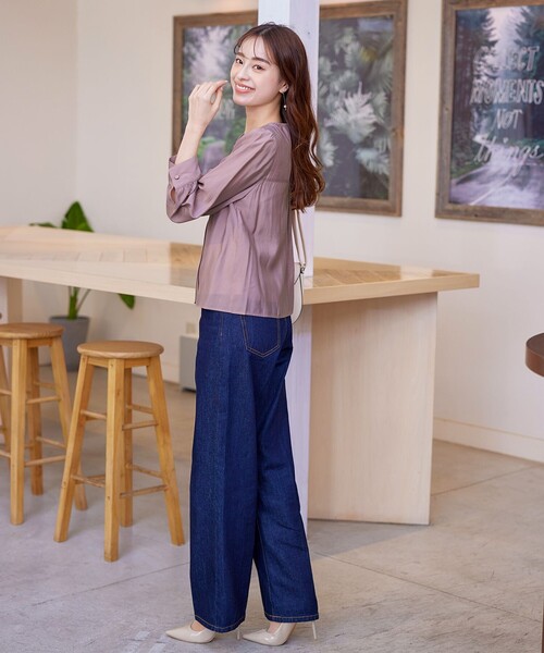 Tiaclasse（ティアクラッセ）の「シアーピンタックブラウス（シャツ/ブラウス・レディース・ピンク/アイボリー/グレー/チャコールグレー・M/L）」の18枚目の写真