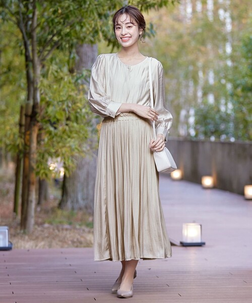 Tiaclasse（ティアクラッセ）の「シアーピンタックブラウス（シャツ/ブラウス・レディース・ピンク/アイボリー/グレー/チャコールグレー・M/L）」の21枚目の写真