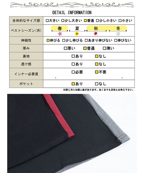 GOLDJAPAN(ゴールドジャパン)の「Vネックバイカラーワンピース【大きいサイズ対応】(ワンピース・レディース・レッド/グレー・LL~3L)」の20枚目の写真