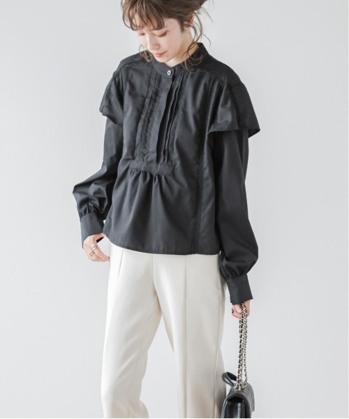 La-gemme(ラジェム)の「フリルレースブラウス(シャツ/ブラウス・レディース・ブラック/ホワイト・フリー)」の10枚目の写真