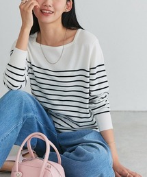 シルクタッチウォッシャブルニット スクエアネック