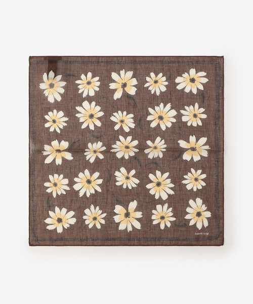 Fratelli Luigi（フラテッリルイージ）の「Fratelli Luigi | スカーフ 花柄（バンダナ/スカーフ・レディース・ブラウン系その他/ブルー系その他・ONE）」の6枚目の写真