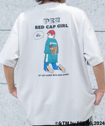 Red Cap Girl | 【a-r】〔PEZ×Red Cap Girl〕別注とろみポンチ イラストプリント サイドスリット BIG TEE(Tシャツ/カットソー)
