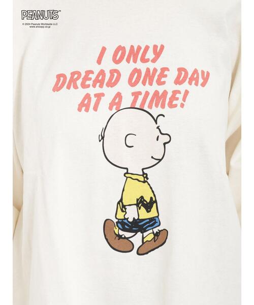 Samansa Mos2(サマンサ モスモス)の「【PEANUTS×SamansaMos2】プリントロンT(Tシャツ/カットソー・レディース・チャコールグレー/キナリ/オフホワイト・F)」の7枚目の写真