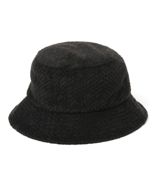 LAKOLE（ラコレ）の「柄パイルバケットハット / 104888（ハット・レディース・ホワイト/ブラック・FREE）」の3枚目の写真