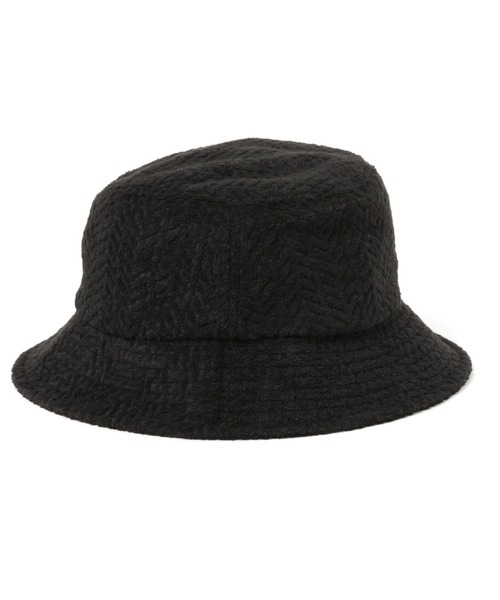 LAKOLE（ラコレ）の「柄パイルバケットハット / 104888（ハット・レディース・ホワイト/ブラック・FREE）」の4枚目の写真