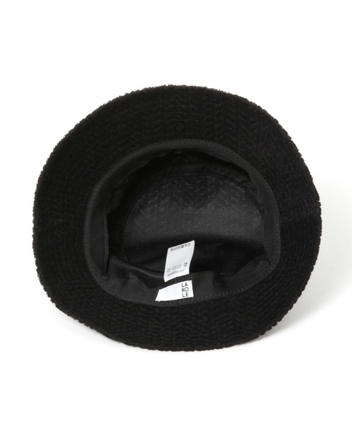 LAKOLE（ラコレ）の「柄パイルバケットハット / 104888（ハット・レディース・ホワイト/ブラック・FREE）」の7枚目の写真