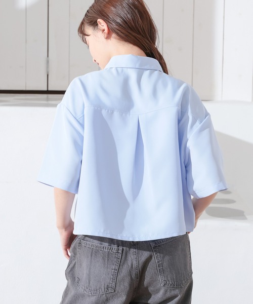 Honeys（ハニーズ）の「ショート丈シャツ（シャツ/ブラウス・レディース・サックスブルー/ホワイト系その他/ホワイト・LL/L/M/S/SS）」の18枚目の写真