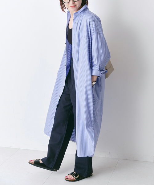 美品▲TICCA ティッカ//シャツワンピース▲ホワイトゆったり TICCA 「TICCA」 シャツワンピース FREE ホワイト レディース