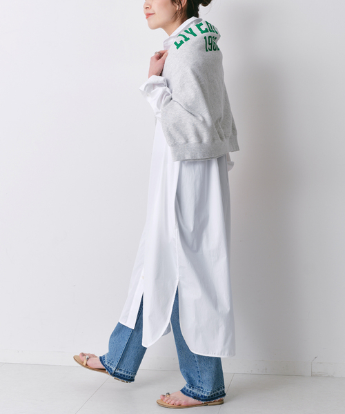 ティッカ 美品 TICCA スクエアビッグ ロングシャツワンピース TICCA（ティッカ）の「TICCA ティッカ / スクエアビッグシャツ