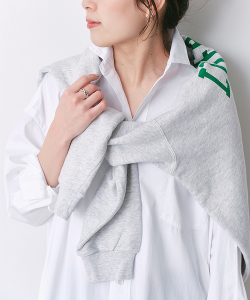 美品▲TICCA ティッカ//シャツワンピース▲ホワイトゆったり TICCA 「TICCA」 シャツワンピース FREE ホワイト レディース