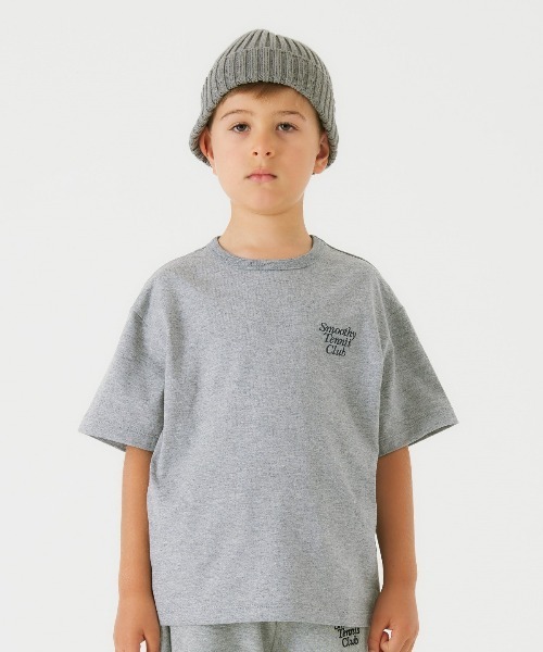 Smoothy（スムージー）の「SMOOTHY  Tennis Club Tee / スムージー テニスクラブTシャツ（Tシャツ/カットソー・キッズ・ホワイト/グレー/ブラック・SMALL/MEDIUM/LARGE/X-LARGE）」の3枚目の写真