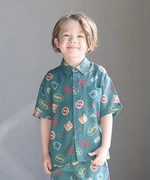 アソート総柄ルーズワイドシャツ(セットアップ対応)