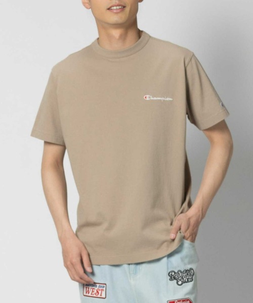 Champion(チャンピオン)の「Champion(チャンピオン)【メンズ】スクリプト天竺半袖Tシャツ(Tシャツ/カットソー・メンズ・ダークグリーン/グレー/ホワイト/ブラック/ブルー/ダークベージュ・S/M/L/XL)」の4枚目の写真