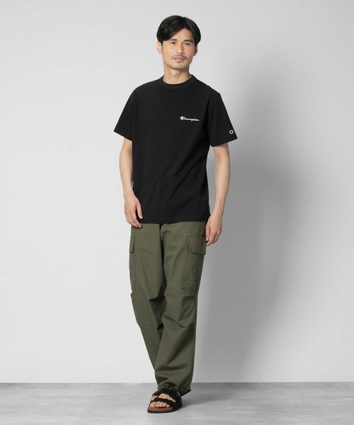 Champion(チャンピオン)の「Champion(チャンピオン)【メンズ】スクリプト天竺半袖Tシャツ(Tシャツ/カットソー・メンズ・ダークグリーン/グレー/ホワイト/ブラック/ブルー/ダークベージュ・S/M/L/XL)」の13枚目の写真