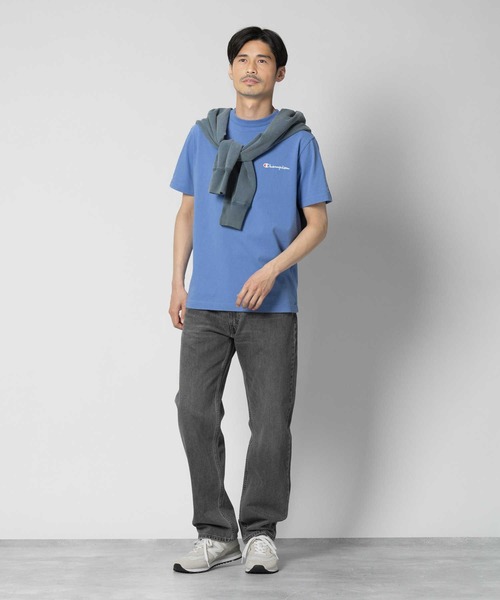 Champion(チャンピオン)の「Champion(チャンピオン)【メンズ】スクリプト天竺半袖Tシャツ(Tシャツ/カットソー・メンズ・ダークグリーン/グレー/ホワイト/ブラック/ブルー/ダークベージュ・S/M/L/XL)」の21枚目の写真