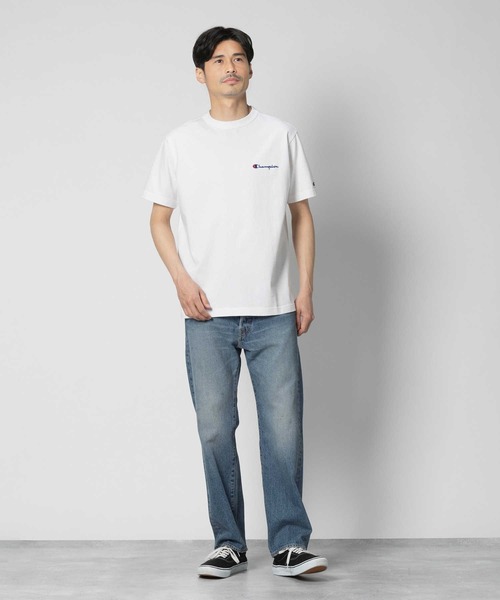 Champion(チャンピオン)の「Champion(チャンピオン)【メンズ】スクリプト天竺半袖Tシャツ(Tシャツ/カットソー・メンズ・ダークグリーン/グレー/ホワイト/ブラック/ブルー/ダークベージュ・S/M/L/XL)」の11枚目の写真