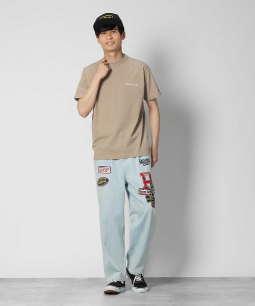 Champion(チャンピオン)の「Champion(チャンピオン)【メンズ】スクリプト天竺半袖Tシャツ(Tシャツ/カットソー・メンズ・ダークグリーン/グレー/ホワイト/ブラック/ブルー/ダークベージュ・S/M/L/XL)」の17枚目の写真