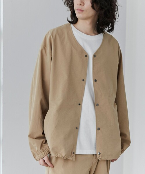 coen(コーエン)の「【C.Mt】FUNCTION NOCOLLAR BLOUSON(ブルゾン・メンズ・ブラック/ベージュ/ダークグレー・S/M/L/XL)」の3枚目の写真