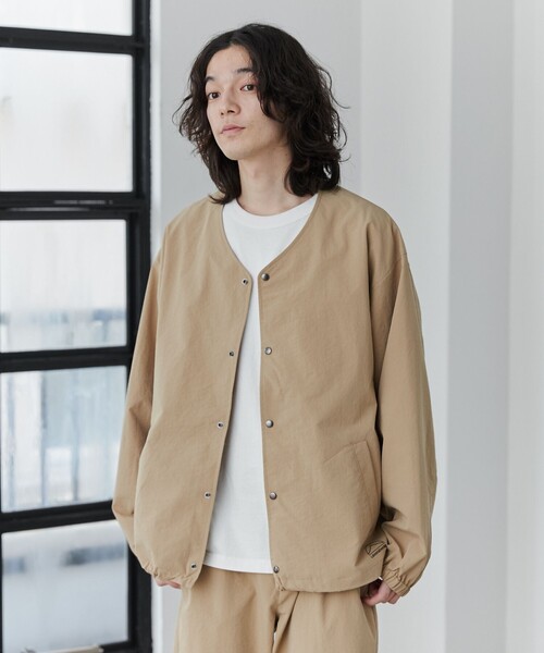 coen(コーエン)の「【C.Mt】FUNCTION NOCOLLAR BLOUSON(ブルゾン・メンズ・ブラック/ベージュ/ダークグレー・S/M/L/XL)」の13枚目の写真