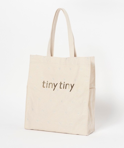 niko and...（ニコアンド）の「刺繍ロゴトートバッグ[tiny tiny(ティニーティニー)]（トートバッグ・レディース・ブルー/ナチュラル/ブラック・0）」の4枚目の写真