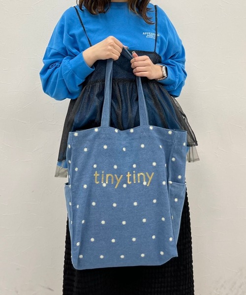 niko and...（ニコアンド）の「刺繍ロゴトートバッグ[tiny tiny(ティニーティニー)]（トートバッグ・レディース・ブルー/ナチュラル/ブラック・0）」の17枚目の写真