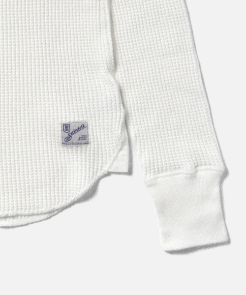 B:MING by BEAMS（ビーミングバイビームス）の「saintete×ビーミング by ビームス / “BBB” 別注サーマル Tシャツ（Tシャツ/カットソー・レディース・ネイビー/オフホワイト/グレー・MEDIUM/SMALL）」の10枚目の写真