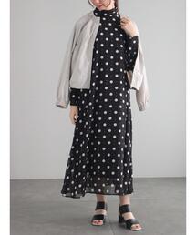 Te chichi | シアードットハイネックワンピース(ワンピース)