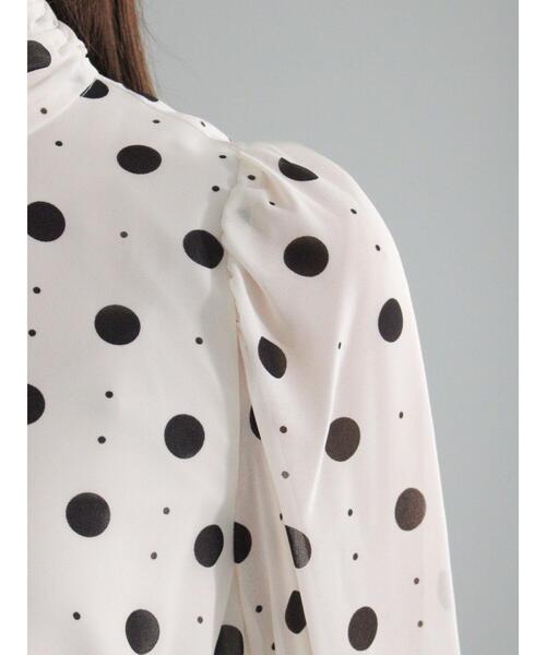 Te chichi（テチチ）の「シアードットハイネックワンピース（ワンピース・レディース・オフホワイト/ブラック・F）」の13枚目の写真