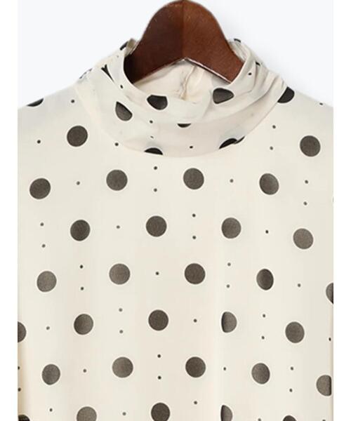 Te chichi（テチチ）の「シアードットハイネックワンピース（ワンピース・レディース・オフホワイト/ブラック・F）」の6枚目の写真