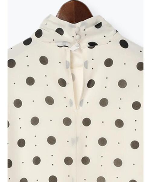 Te chichi（テチチ）の「シアードットハイネックワンピース（ワンピース・レディース・オフホワイト/ブラック・F）」の9枚目の写真